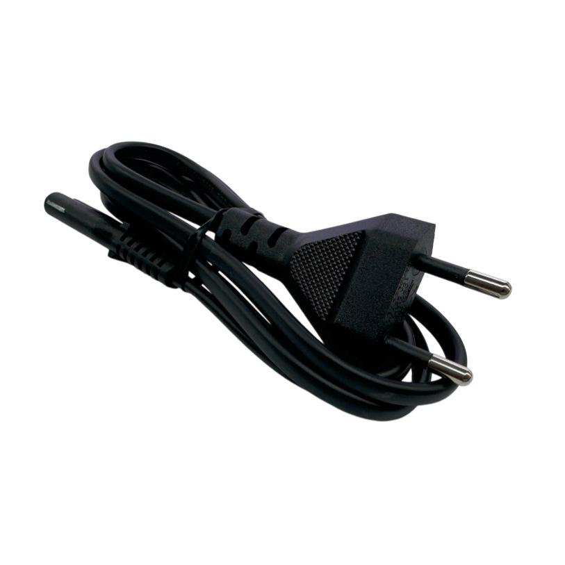 Black 2m ETL Cloverleaf Power Cord, 18AWG, US 3-Prong to C13.