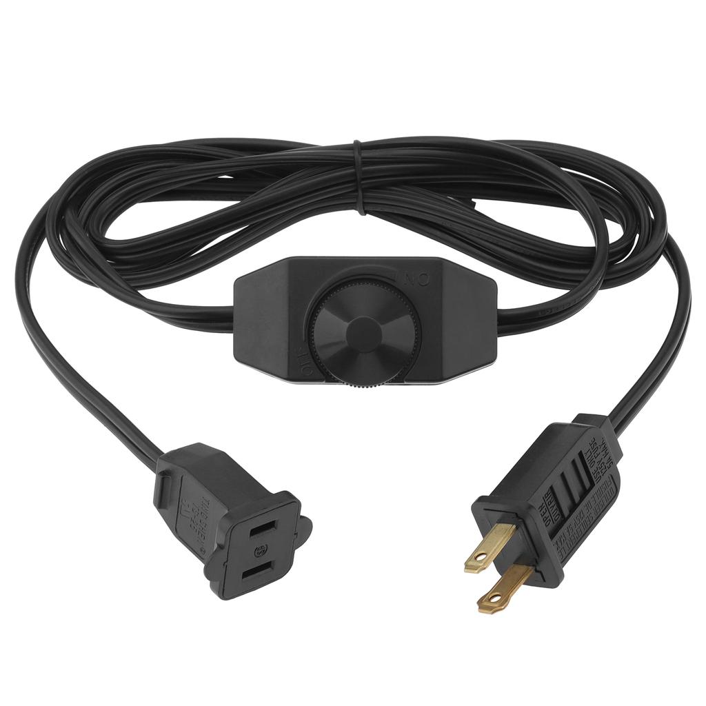 1.8M 5.9ft Plug In Lamp Dimmer Switch Extension Cord Rotary Control Heavy Duty 220V Incandescent Dimmable Lights