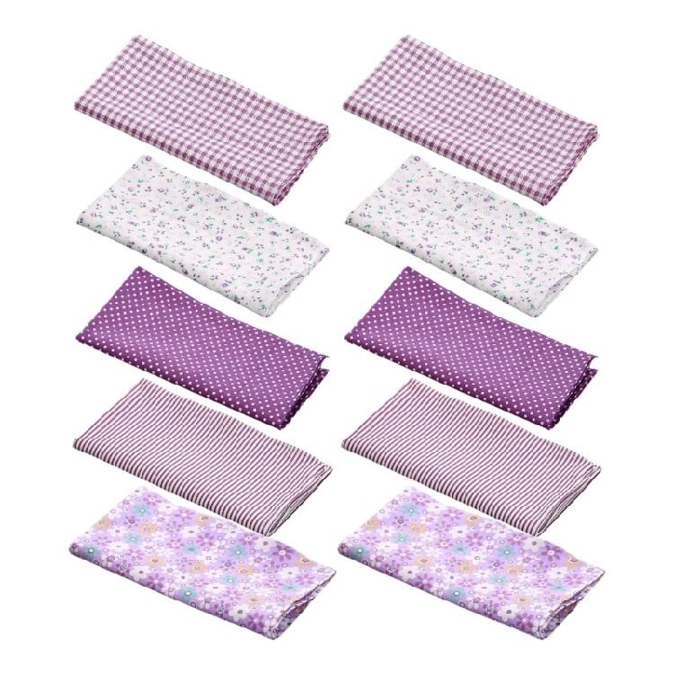 

10PCS Flower Print Handkerchief Women Men High Absorbent Sweat Towel Travel Hand Towel Square Pocket Casual Handkerchief