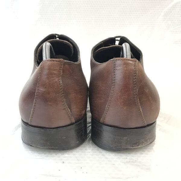 Itálie Bettaccini Celokožené boty 42 26.5-27cm Hnědé(POUŽITÝ)