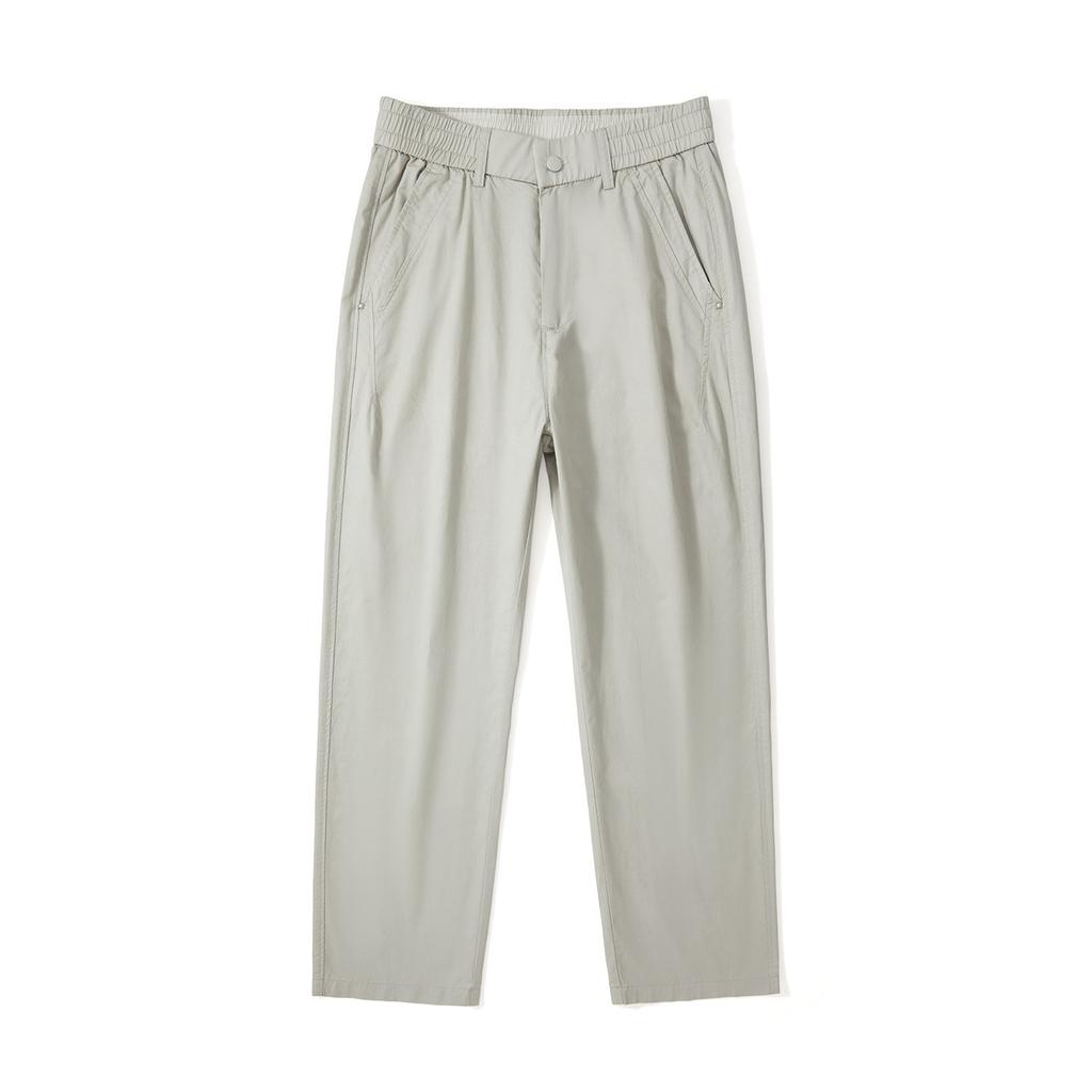 Lyocell Tencel straight casual pants men's summer thin loose anti-wrinkle drape breathable splicing trousers