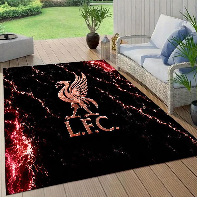 Liverpool Flannel Pattern Square Carpet,Area Rug,Carpet Rug for Living Room Bedroom Sofa Playroom Decor,Non-slip Floor Mat