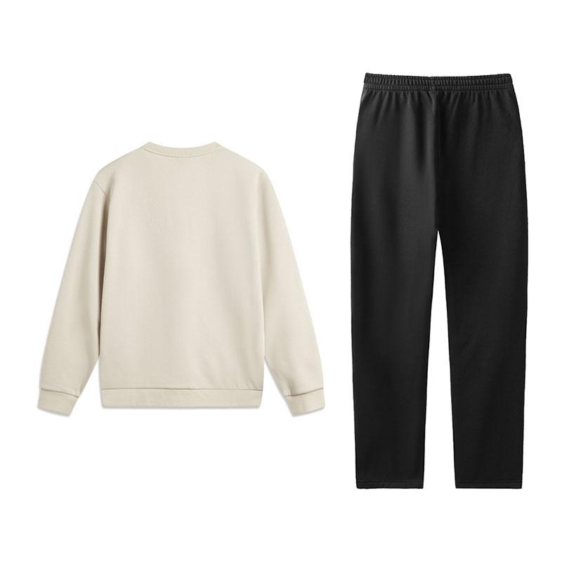 Li-Ning Warm Round Neck Versatile Long Sleeve Comfortable Sweatpants Hoodie Set Men Sets AWDUA53-15+AKLVD05-1