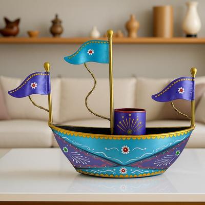 Navă Turcească Metalică Barcă Naav Obiect Decorativ de Masă Articole Decorative pentru Casă pentru Sufragerie Decor Acasă Hol Colț de Birou