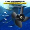 Outboard Propeller, Replace for OEM 3587522, 4-Blade 14 1/4\" x 19\" Pitch Aluminium Boat Propeller, Compatible with Volvo Penta SX Drive All Models,