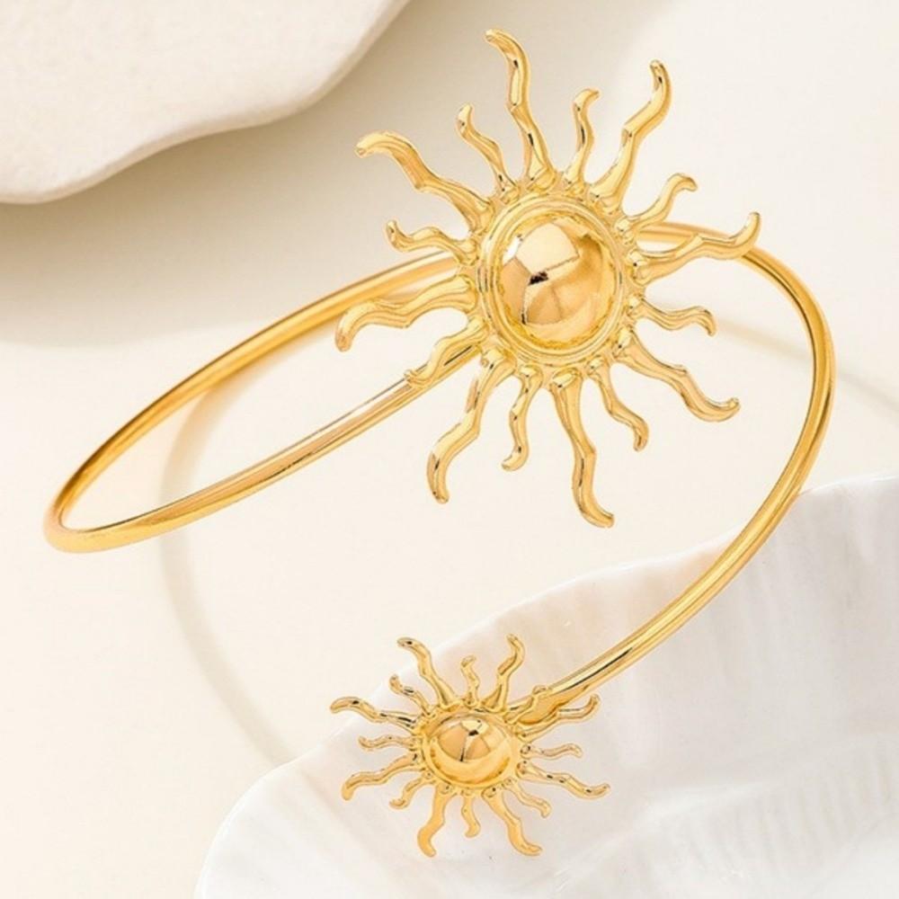 Bohemian Style Open Arm Ring Sunflower Arm Bracelet Fashion Arm Bangle Jewelry Gift