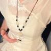 Painted ceramic fish necklace, Bohemian style woven rope necklace, women's vintage high-end beaded clavicle chain