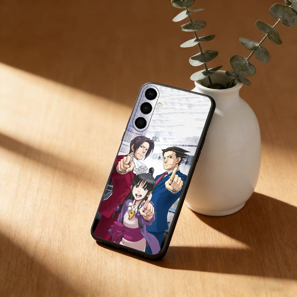 Anime A-Ace A- Attorney Phone Case For Samsung Galaxy A91,80,73,72 ,71,53,52,32 ,31,22,21s,20,Soft Black Case