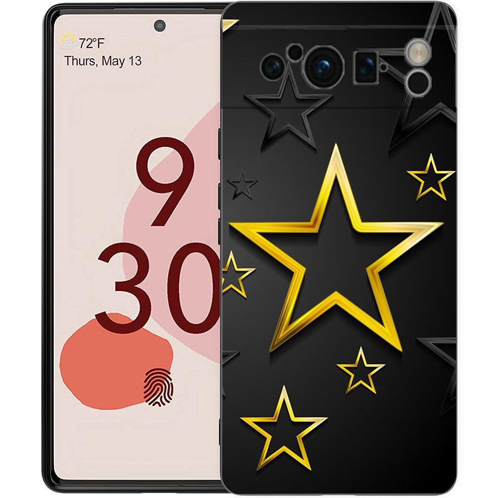 Fashion Colored Stars Phone Case Cover for Google Pixel 9 8 7 6 7A 6A Pro Shockproof Soft TPU 9 Pro XL Shell Capas Fundas Coque