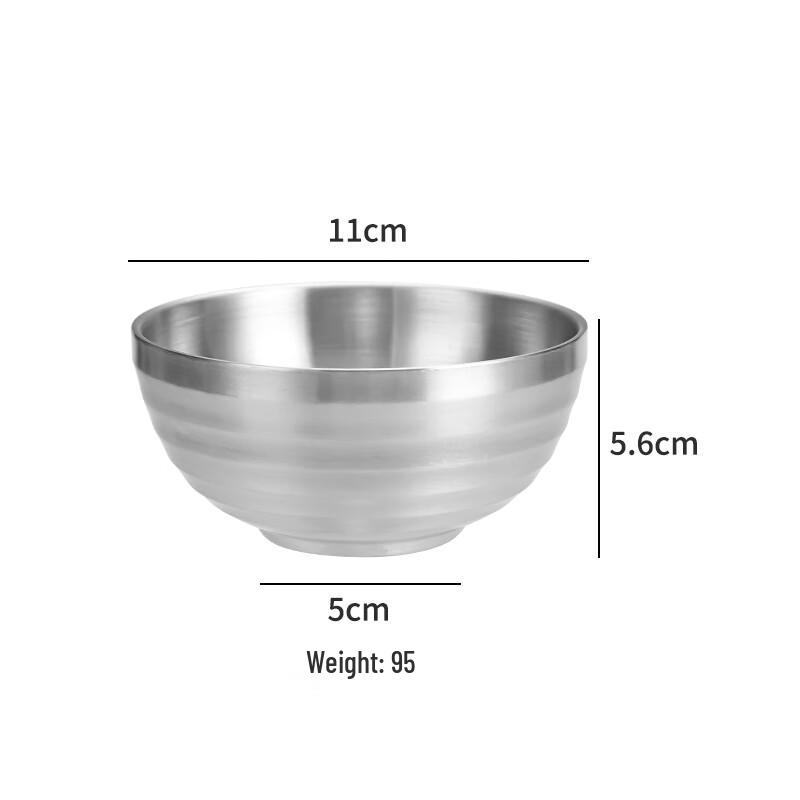 Taozhi 304 Stainless Steel Double-Walled 11cm Kids  Bowl Set