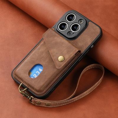 Custodia a portafoglio con porta slot per schede per Samsung S23 S22 Ultra S21 S20 Fe A14 A34 A54 A13 A23 A33 A53 A32 A52 / iPhone 14 13 Cover in pelle Flip con cinturino da polso