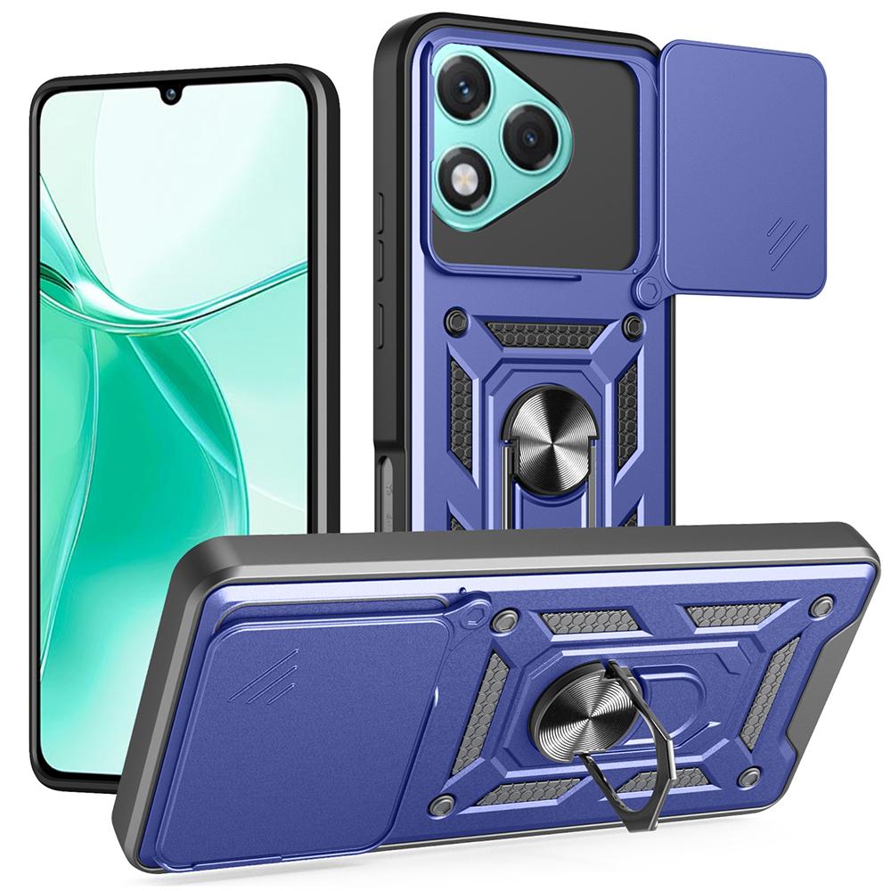 

Чохол для Honor 400 Lite з кришкою-слайдером для камери, PC+TPU, з підставкою, чохол для телефону Blue