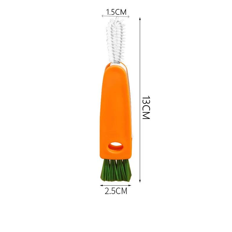2/4PCS Carrot Cup Brushes Long Handle Kettle Bottle Mouth Nipple Cleaning Brushes Household Cup Cleaning Tools Kitchen Cleaning