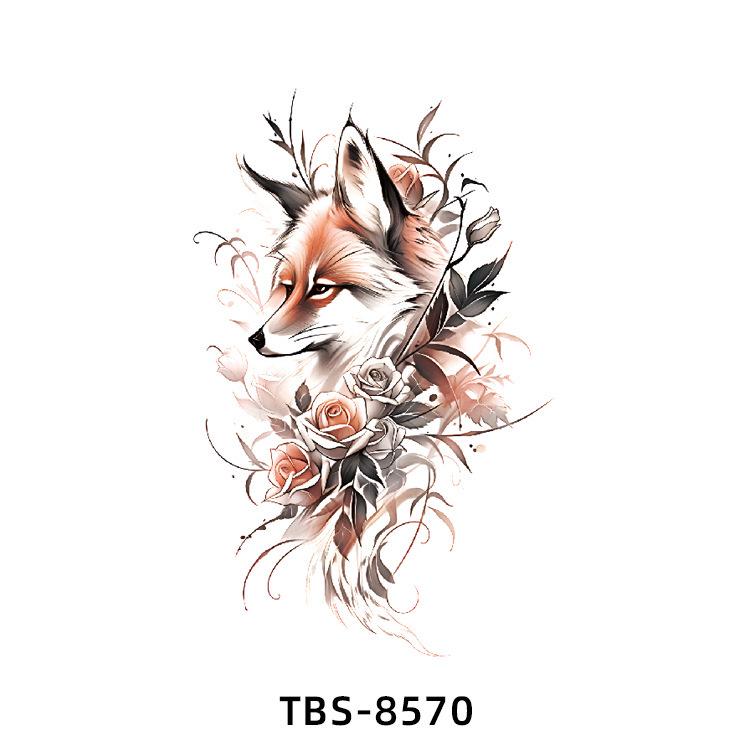 Realistiska Djurtotem Tatuering Klistermärken: Drake, Fenix, Tiger, Varg