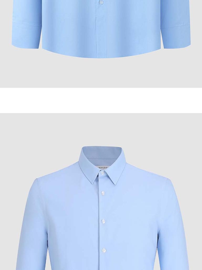 [Wrinkle Resistant and Easy To Maintain] Langdeng 2025 Autumn New Business Shirt Men's Long Sleeved Commuting Formal Shirt
