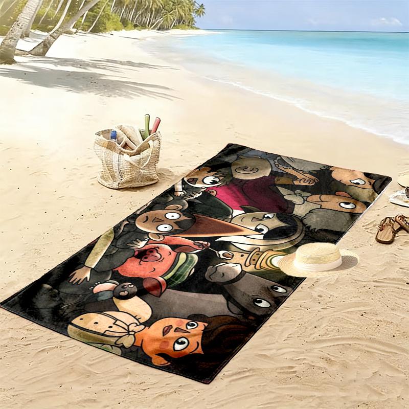 Over the Garden Wall Print Beach Towel, Large Soft Quick Dry Towel for Beach Camping Swimming