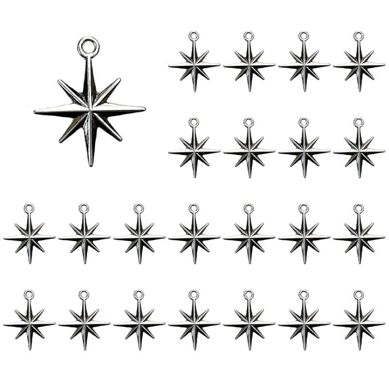 Versatile Star Shaped Spacer Bead Trendy Star Shaped Bead Accessories Stylish Pendant for Bracelets and Necklaces