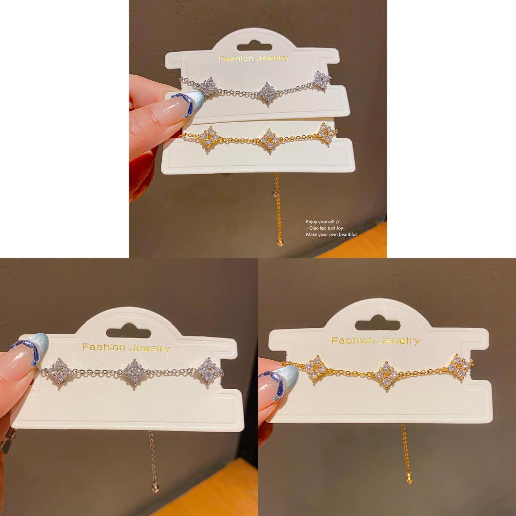 Fashion Floral Zircon Pendant Bracelet For Women Summer