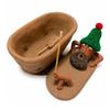 Funny Desk Accessory Lazy Bath Man Incense Burner, Resin Old Statue Stick Holder, Novelty Gift for Friends Creative Desktop Decoration with