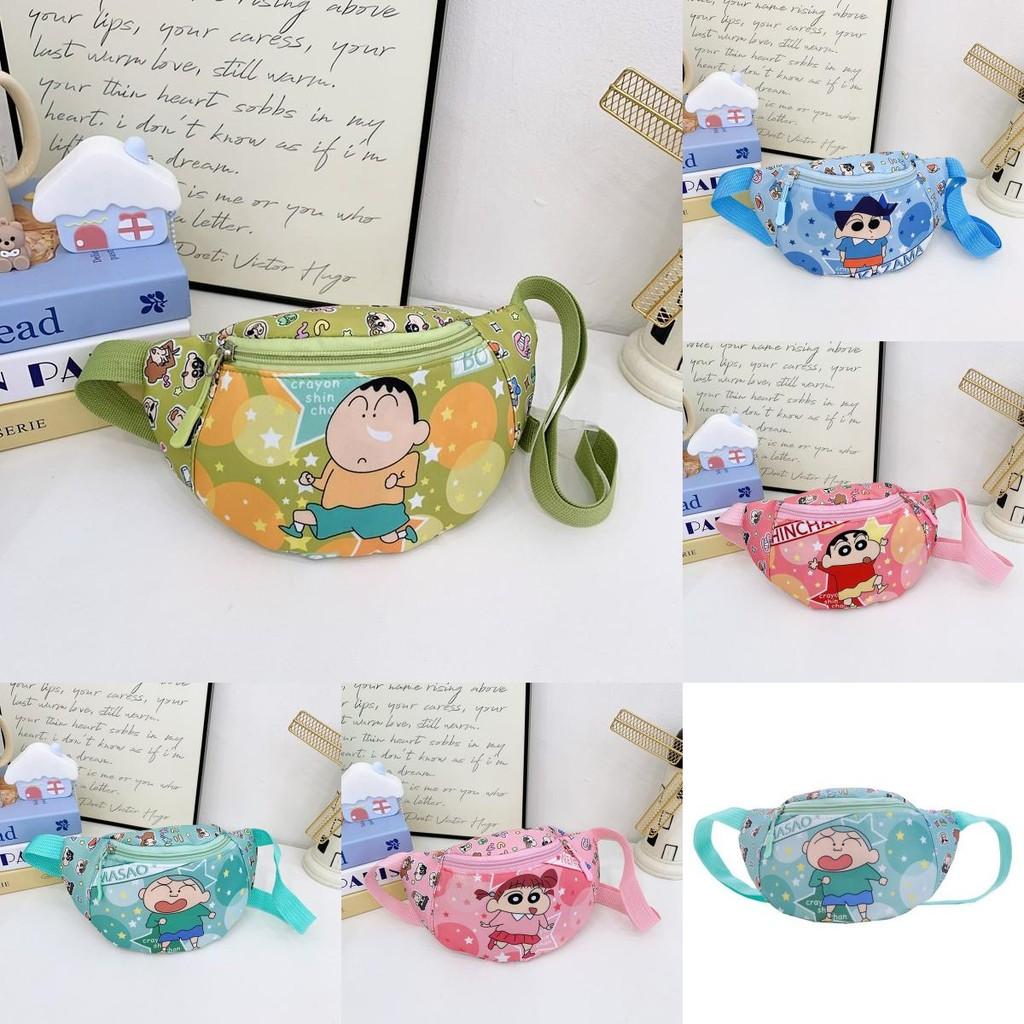 Kid Fashion Chest Bag With Crayon Shin Chan And Nene Print Designs For Daily Use