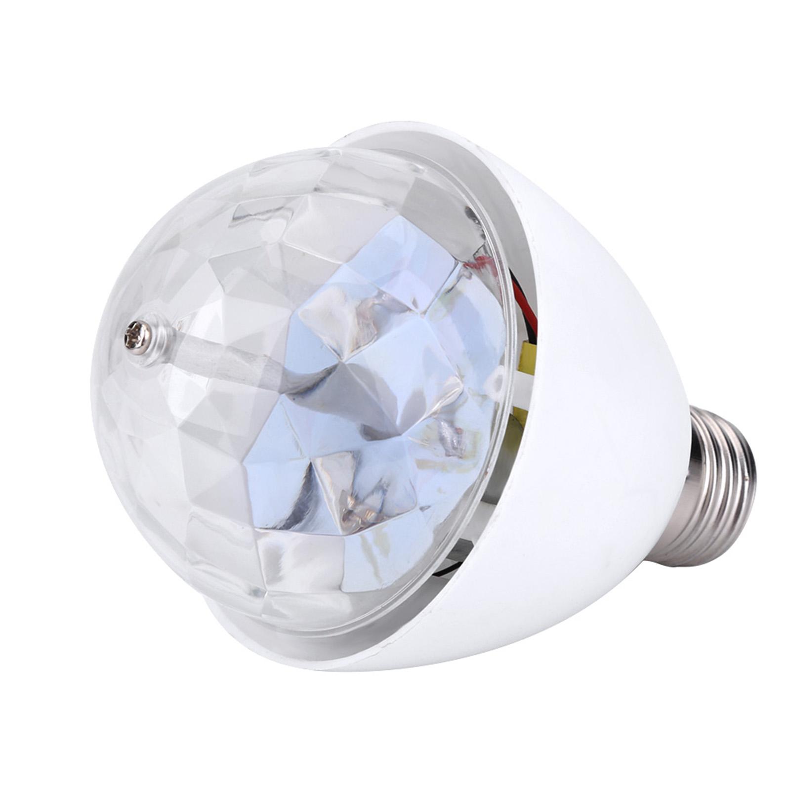 

3W E27 Socket RGB Rotating Colorful LED Stage Light Bulb for Party DJ Disco