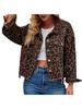 2025 Herbst/Winter Jeansjacke mit Leopardenmuster - Modische, lässige Damen-Oberbekleidung
