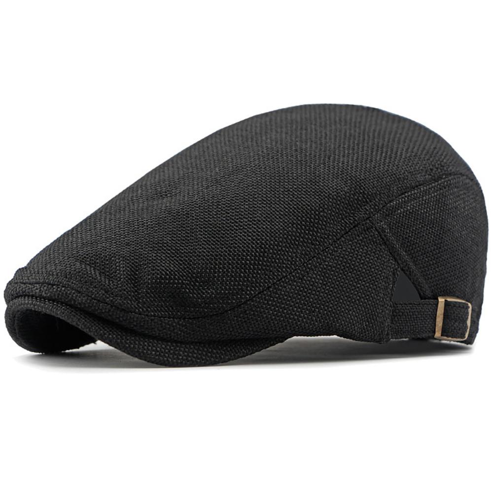 HT4786 Berets Spring Summer Linen Beret Hat Artist Painter Cap for Men Women Retro Ivy Flat Cap Male Female Adjustable Beret Cap