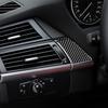 For BMW X5 E70 06-13 X6 E71 08-14 Carbon Fiber One-key Start Key Frame Trim Cover Anti Scratch Ignition Interior Car Accessories