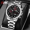 OPK 8128 Business Men’s Dress Wristwatch Fashion Waterproof Calendar Stainless Steel Luxury Classic Watch for Man