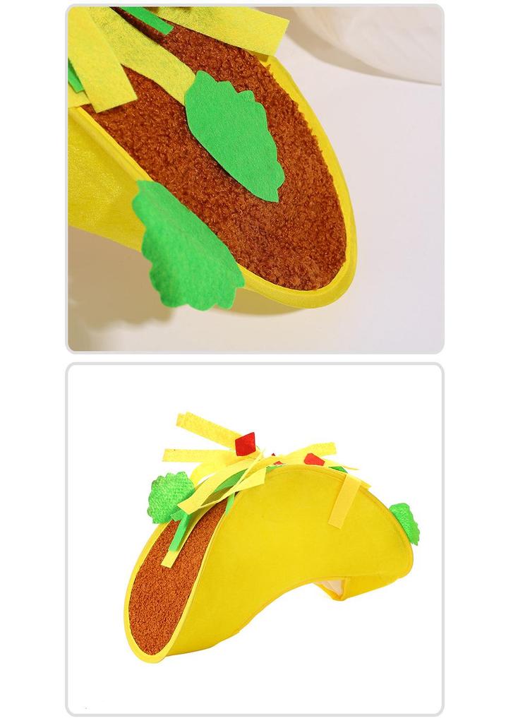 Cross-border Thanksgiving Party Burger & Fries Hat with Food Decorations