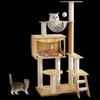 Multi-Level Wooden Cat Tree & Condo