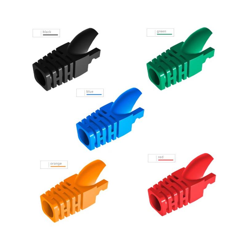 RJ45 CAT6 CAT5e Adapterkappe Ethernet-Netzwerkkabel-Steckerstecker RJ45-Kappen Cat 5 CAT6 Schutzhülle Mehrfarbig