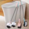 Hanging Round Head Toilet Brush with Stainless Steel Handle and Soft Bristles for Multi-purpose Cleaning