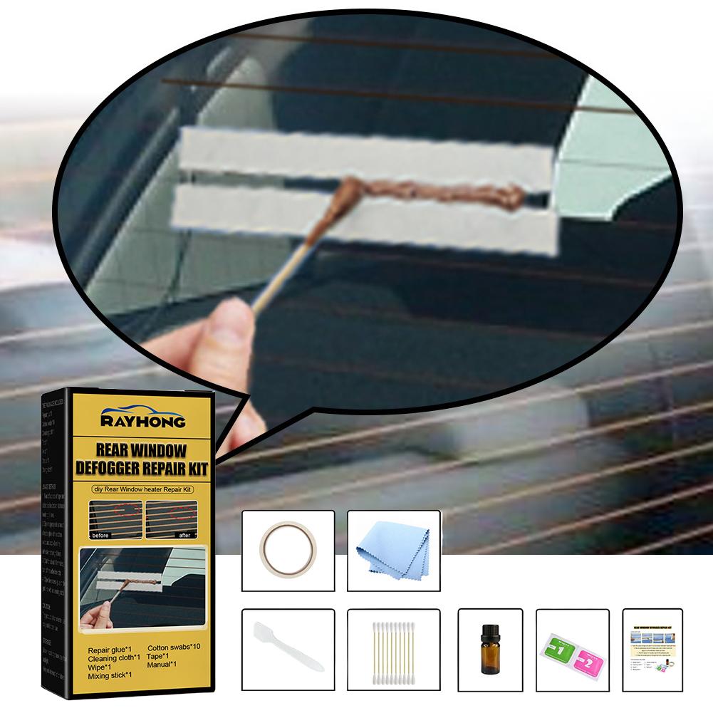 5-1Sets Car Rear Window Defogger Repair Kit DIY Quick Repair Scratched Broken Defroster Fix Heater Glass Lines Defroster Grids