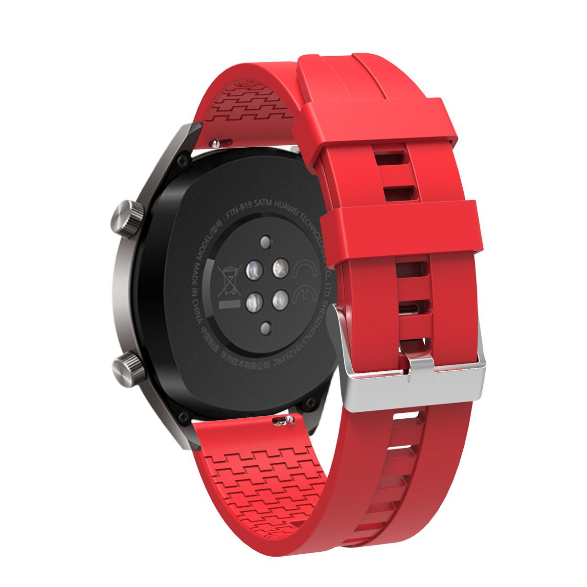 

22mm Silicone Watch Strap Replacement Adjustable Watch Band for Huawei Watch GT Red