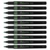 10PCS Metallic Marker Pens Emerald Marker Pens for Graffiti Wood Painted Ceramics Glass Fluid Spread Graffiti Marker Pen