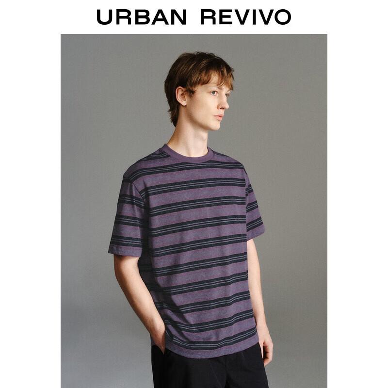 UR2025 Men s Color-block Striped Short-Sleeve T-Shirt XS