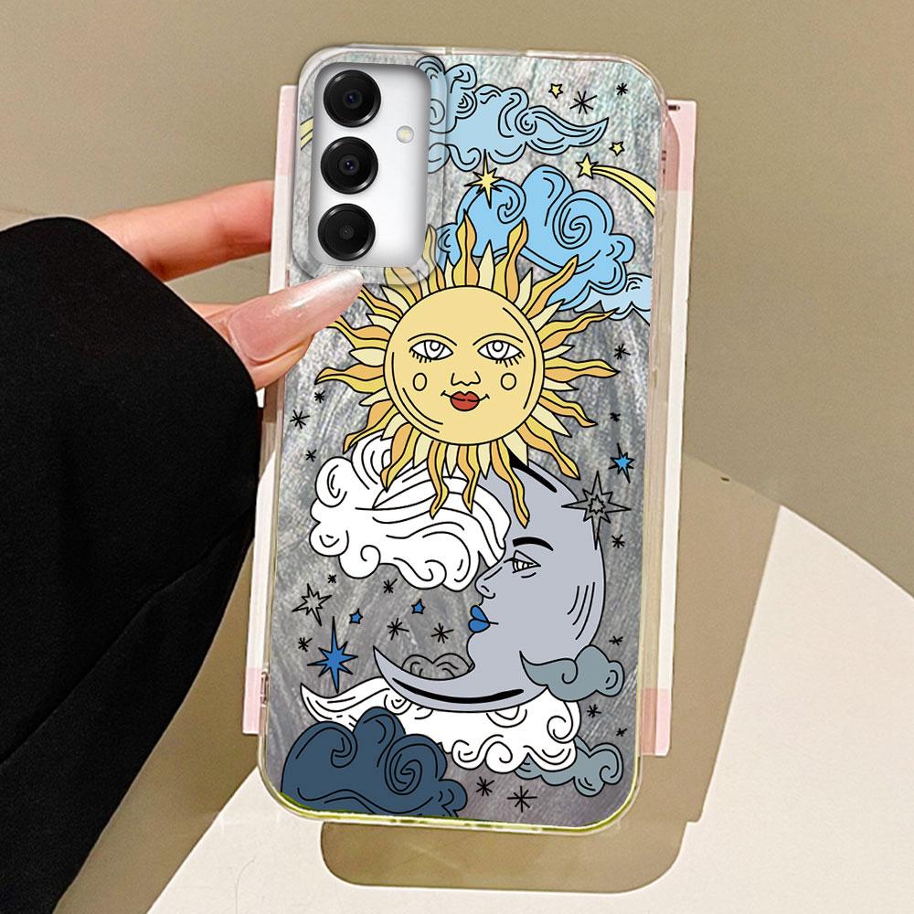 Retro Style Face Sun Stars Phone Case for Samsung Galaxy A55 A56 A36 A26 A16 A53 A06 A14 A24 A34 A54 A15 A25 A35 Silicone Cover Galaxy A16