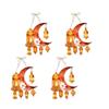 652F 4Pieces Eid Festival Hanging Door Sign Festival Decorative Door Sign Decoration Paper Sign Hanging Ornament