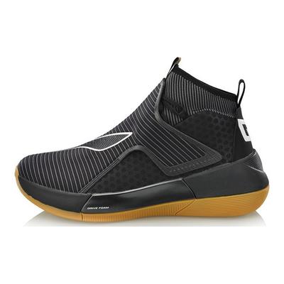 Li Ning Yu Shuai 12 Magasszárú Kosárlabda Cipő Férfi Kosárlabda Cipő Fekete ABAN049-1