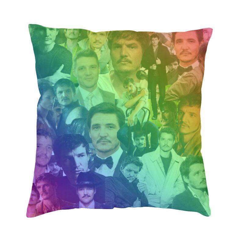 Custom Modern Pedro Pascal Ultimate Collage Fan Art Sofa Cushion Cover Soft Pillow Case Home Decorative