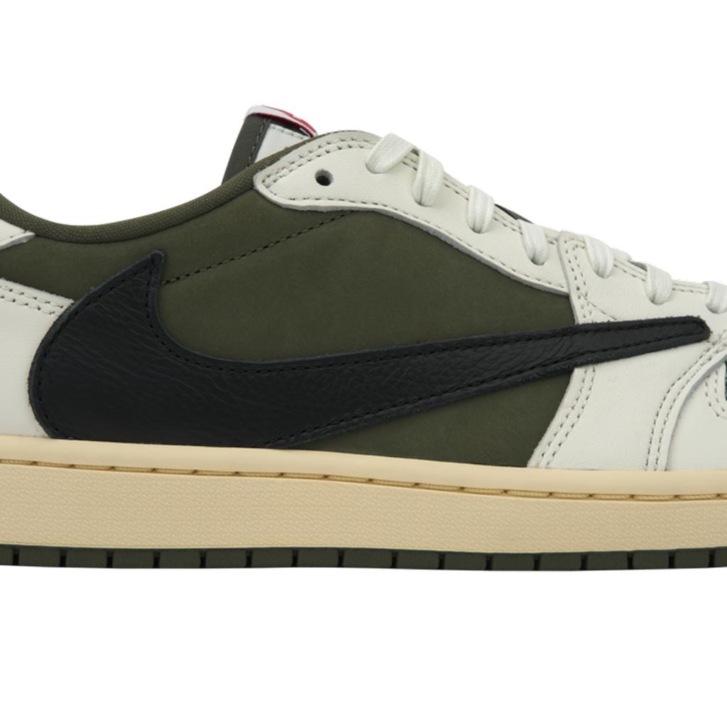 Travis Scott x Air Jordan 1 Retro Low OG SP Reverse Olive / Medium Olive Sneakers Unisex Verde Nero Vela DM7866-200