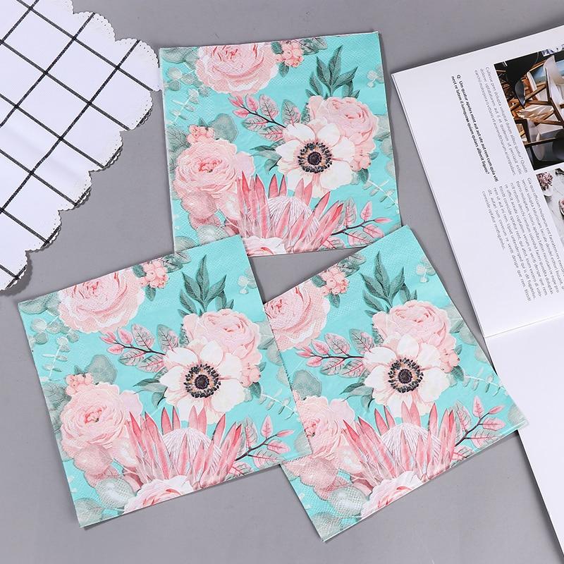 Disposable Party Napkin Double Layer 20 Pieces/Pack Floral Pattern
