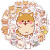 50Pcs DIY Sticker Self-Adhesive Waterproof Clear Printing PVC Cartoon Doggy Pattern Scrapbook Notepad Graffiti Sticker Kids Gift