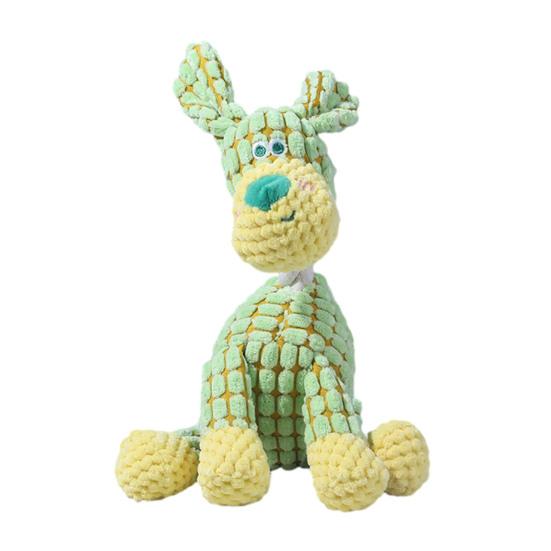 Plush Animal Dog Toy Squeaky Donkey Dog Giraffe Dog Chew Toy Stuffed Animal Toy for Puppy Teething Interactive Tug-of-War