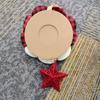 Christmas Wreath with Star Pendant for Door Window and Tree Decoration