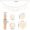 KLOGTSIND Hanging Photo Display with Clips, 9 Wood Clips, Boho Picture Frames Collage Wall Decor, Photo Hanger for Office Cubicle Decor, Kids Art