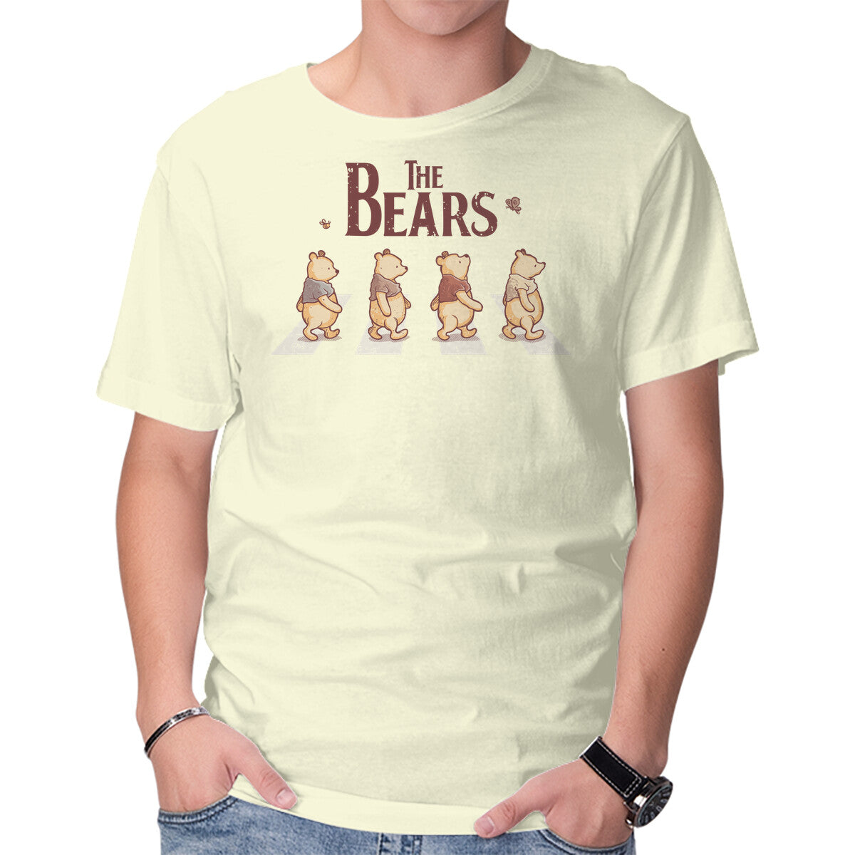Unisex Crew Neck T-Shirt The Bears Graphic Short Sleeve Casual Tee XL