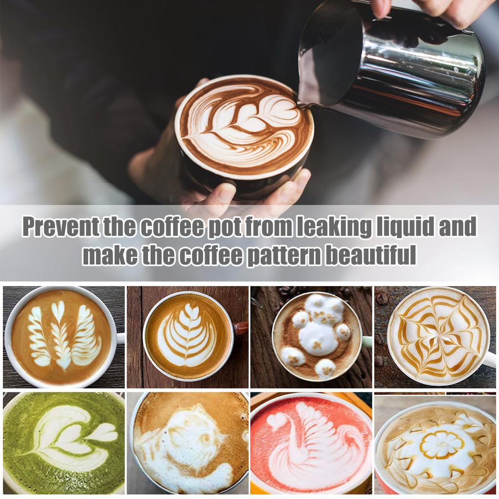 350/600ML Milk Frothing Jug for Coffee Machine 304 Stainless Steel Milk Pitcher Cup with Spoon Durable Milk Cup for Making