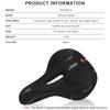 Big Butt Bicycle Saddle With Tail Light Hollow Breathable Comfortable Shock Absorbing MTB Cushion Bike Front Seat Thicken Widen